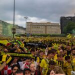 Borussia Dortmund fans  aan de Hansaplatz
